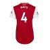 Cheap Arsenal Benjamin White #4 Home Football Shirt Women 2022-23 Short Sleeve